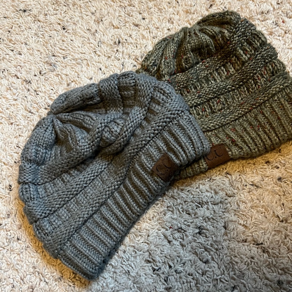 Two CC beanie